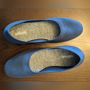 Allbirds Tree Breezers Navy Blue Ballet Flats Fabric Comfort Womens Size 7